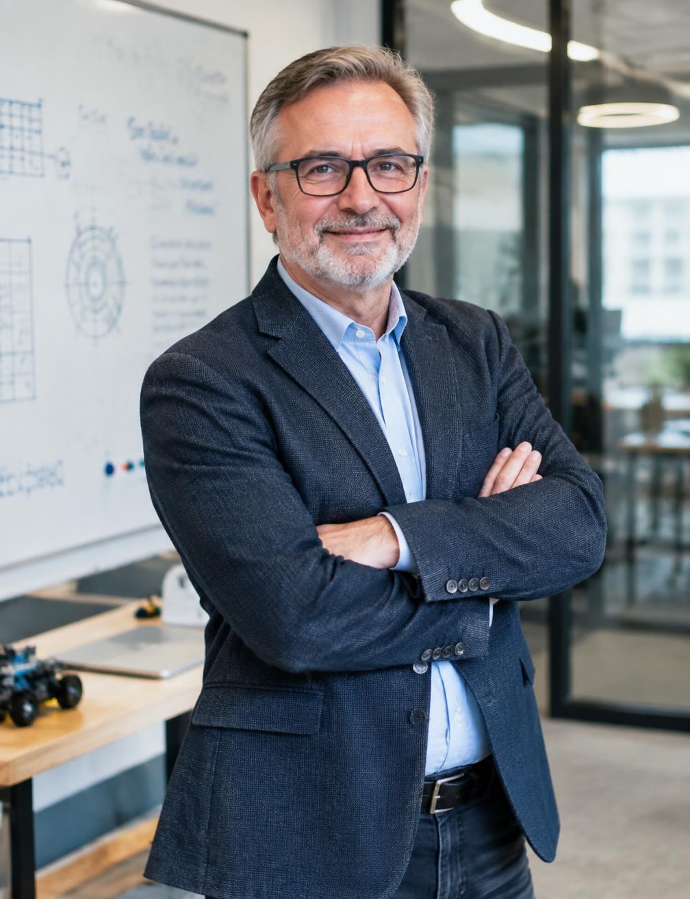 Senior specialist in a modern tech office